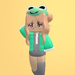 Cute frog girl