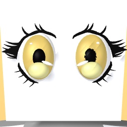 yellow anime eyes