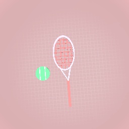 Pastel tennis ball and racket