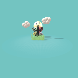 Butterfly with a sun