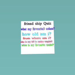 friend ship Quiz