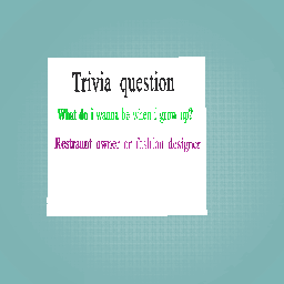 Trivia question