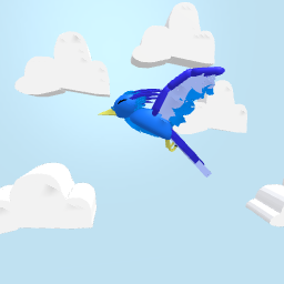 Blue bird soaring through the sky