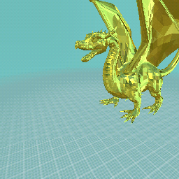 gold lazer dragon