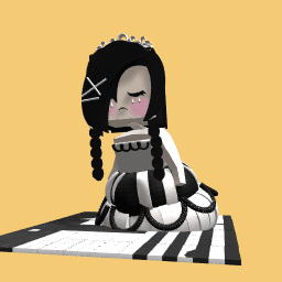Sad black & white princess, for 1 token!