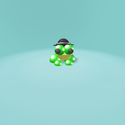 ROBLOX adopt me frog whearing black fedora