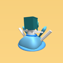 Blue water fall hair with hair included