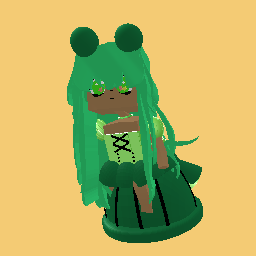 Green frog girl