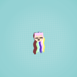 Rainbow hair girl :o :3
