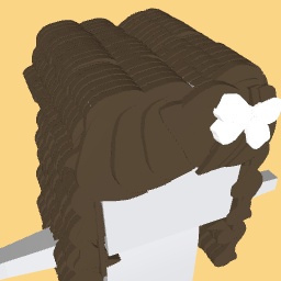 Cute long/medium wavy brown hair with white butterfly accessory