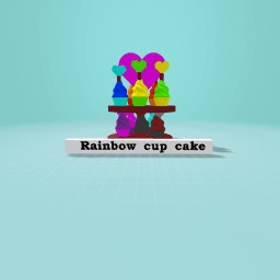 Rainbow cup cake
