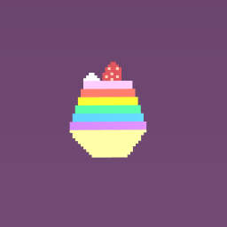 Rainbow cupcake