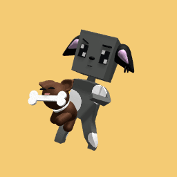 Puppuy walking a puppy