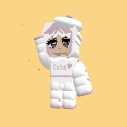 Cute pastel pink and white themed girl