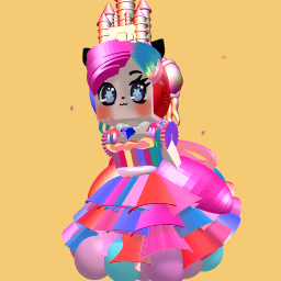 pink and blue girl
