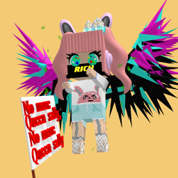 me protesting no more queen sally