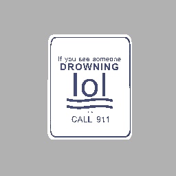 if you see someone *DROWNING* laugh out loud THEN *CALL 911*
