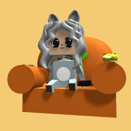 Funny girl in a chair