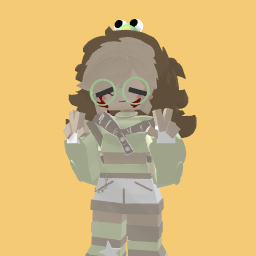 Cute frog aesthetic girl - green free at 50 followers