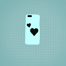Cute blue heart phone