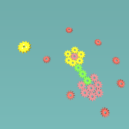 This is a drawing of a flower and itryed to add some roses around it and a sun