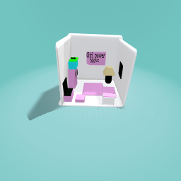 Girl power move bedroom