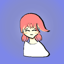 cute pink girl in flat mood