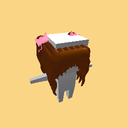 Brown hairstyle with ponytails and bows