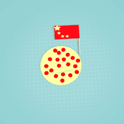 Chinese pizza with 3 on it.