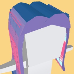 Shiny pop star hair (recolourable)