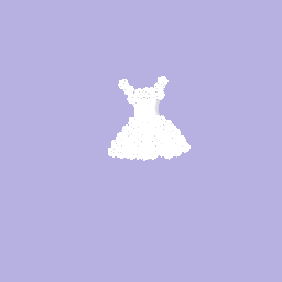 Beautiful white flower dress(short version)