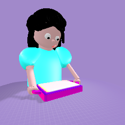 playing with my tablet