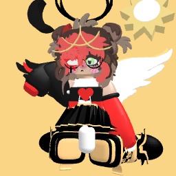 Cute devil + angel girl!