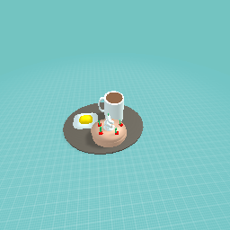 Breakfast Pancakes, Coffee, and Eggs