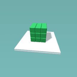 All green rubix cube