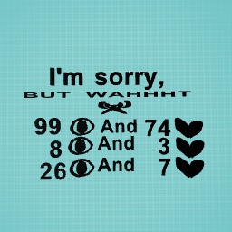 I’m sorry but…