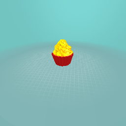 Golden cupcake to hard to eat