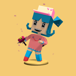 the blue and pink flower