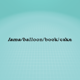 lama/balloon/book/cake