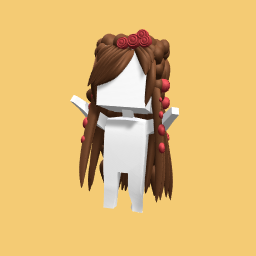 flower brown hair