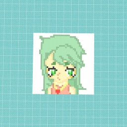 Random green haired girl