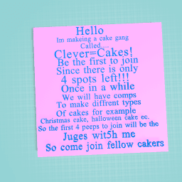 Join the.... Clever=Cakes!