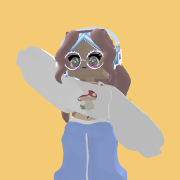 cute girl listening to music