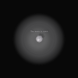 The moon in space