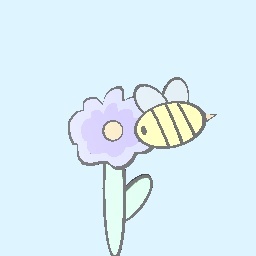 bee pollinating a flower :3