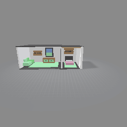 Secret bedroom and a modern living room