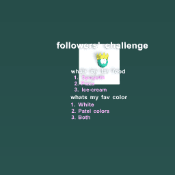 My followers challenge