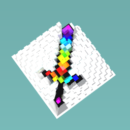 Rainbow minecraft sword