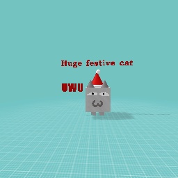 Huge festive cat UWU