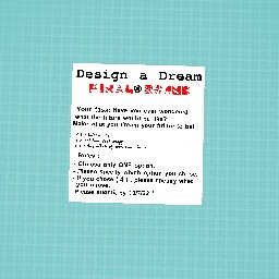 Design a Dream Final Round - Instructions
